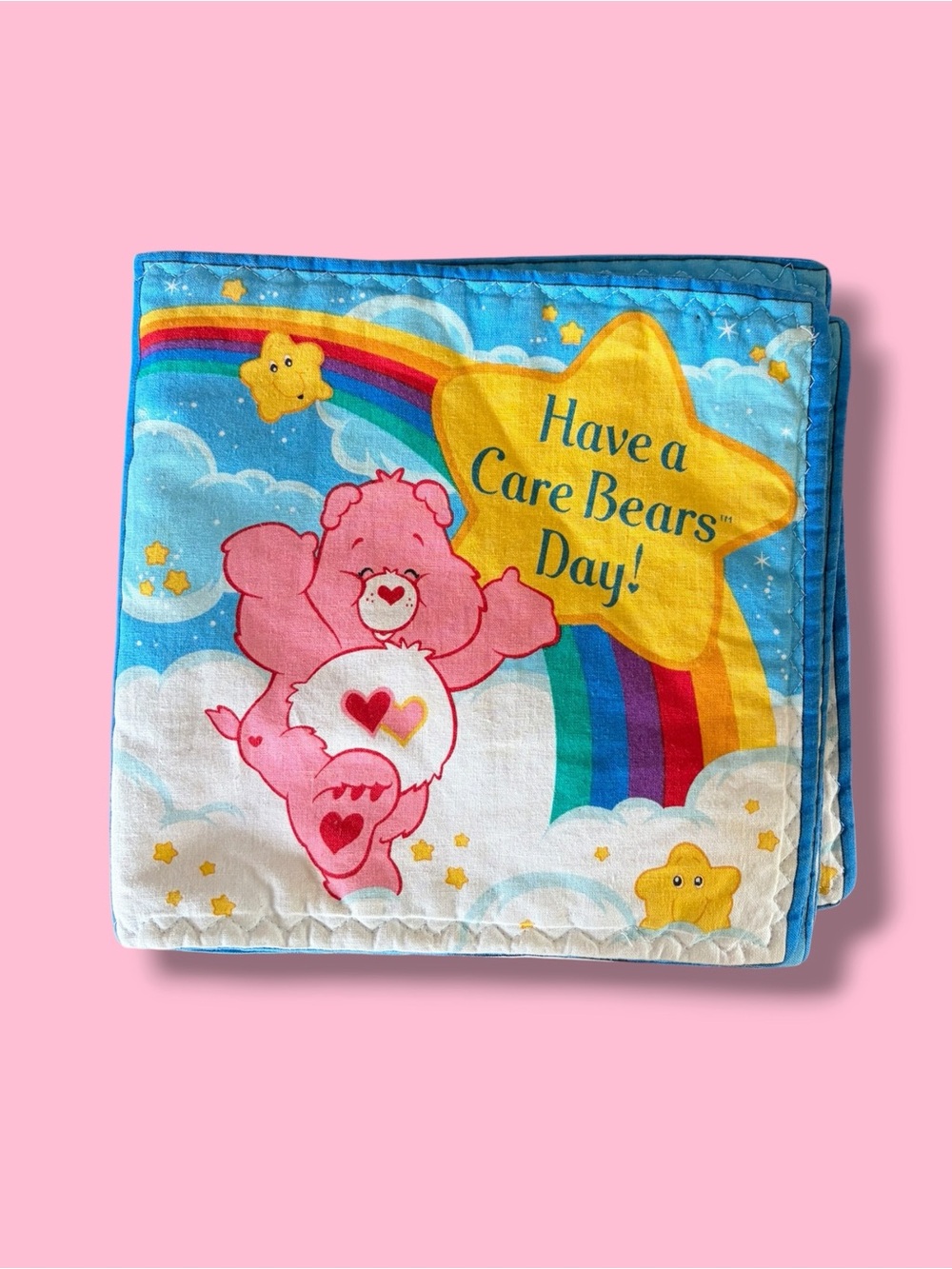 2 for $20 - Care Bears Pink Cheerful Plush Soft Fabric Book